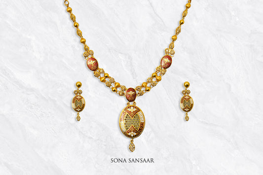 Golden Legacy Necklace Set | Sona Sansaar