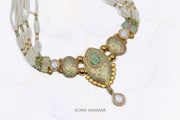 Harmony Meenakari Pearl Necklace and Earrings Set | Sona Sansaar