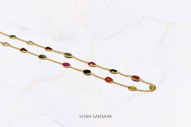 Gem Cascade Necklace | Sona Sansaar