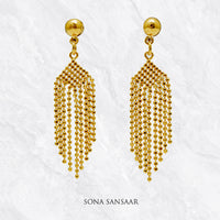 Thumbnail for Dreamweaver Gold Connected Tassel Necklace Set | Sona Sansaar