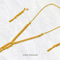 Thumbnail for Sunlit Bead Gold Necklace Set | Sona Sansaar