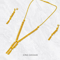 Thumbnail for Sunlit Bead Gold Necklace Set | Sona Sansaar