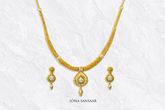 Aurea Bloom Necklace Set | Sona Sansaar