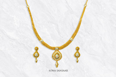 Aurea Bloom Necklace Set | Sona Sansaar