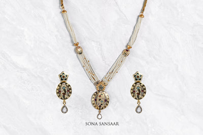 Pearl Drop Necklace Set | Sona Sansaar