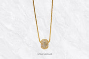 Glittering Sphere Gold Ball Pendant | Sona Sansaar