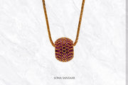 Aurora Red Gold Ball Pendant | Sona Sansaar