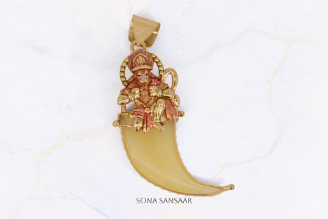 Hanuman Lion Nail Pendant | Sona Sansaar