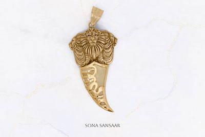 The Guardians Lion Nail Pendant | Sona Sansaar
