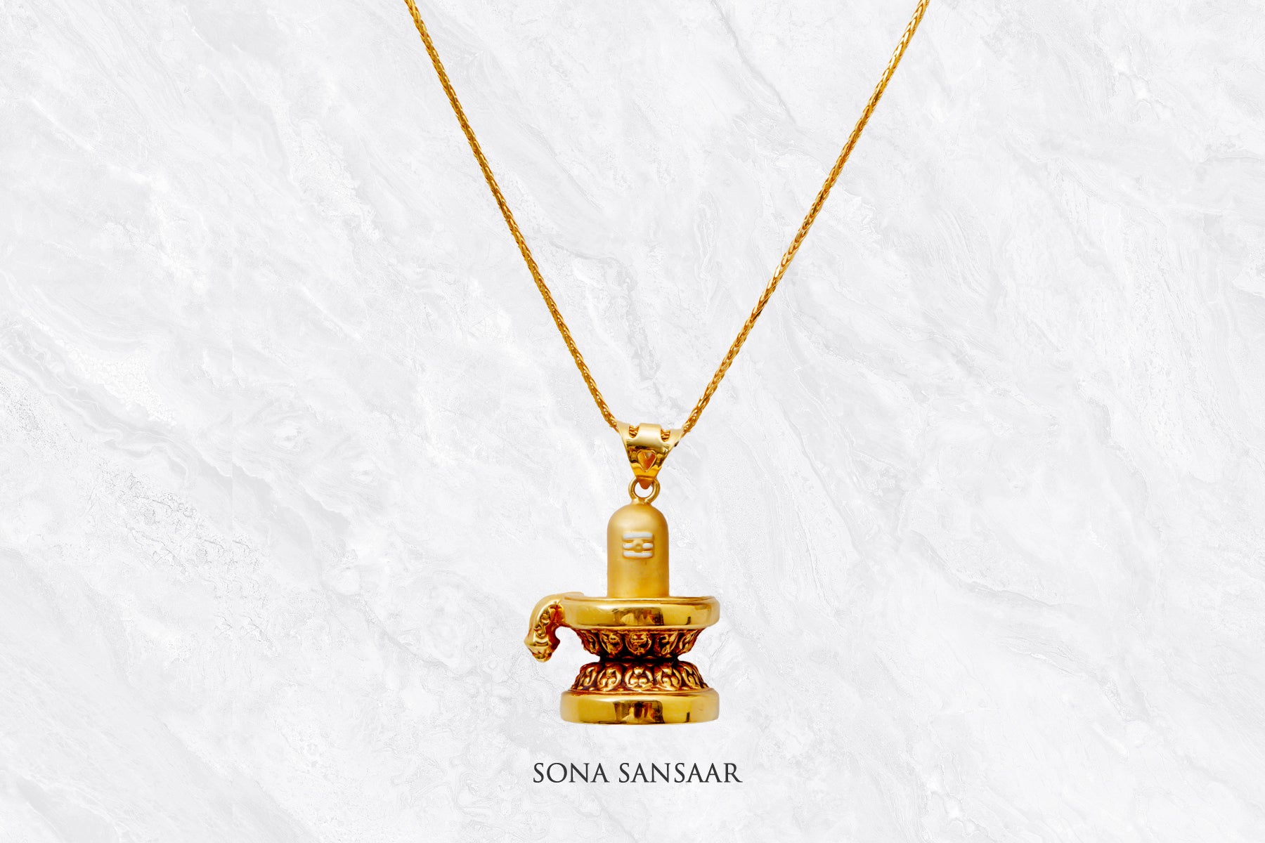 Anugrah Gold Shivling Pendant | Sona Sansaar