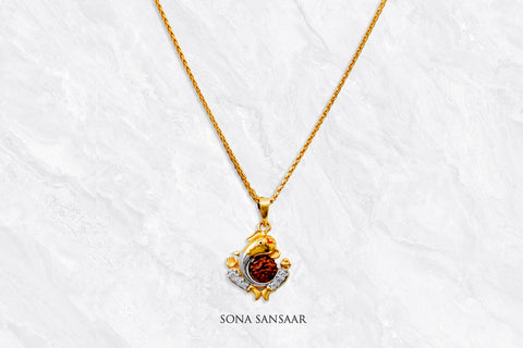 Divyaroop Gold Ganesh Pendant | Sona Sansaar