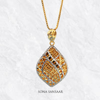 Thumbnail for Mirage Two-Toned Gold Pendant | Sona Sansaar