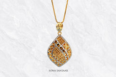 Mirage Two-Toned Gold Pendant | Sona Sansaar