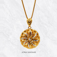 Thumbnail for Stardrop Two Toned Gold Filigree Pendant