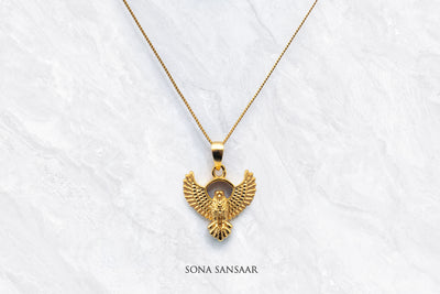 Bird of Prey Gold Pendant | Sona Sansaar