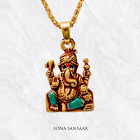 Thumbnail for Royal Ganesh Gold Pendant | Sona Sansaar