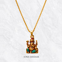 Thumbnail for Royal Ganesh Gold Pendant | Sona Sansaar