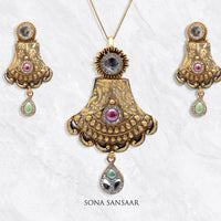 Thumbnail for Echoes Pendant and Earrings Set | Sona Sansaar
