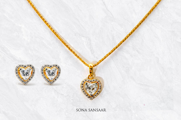 Celestial Heart Pendant Set | Sona Sansaar