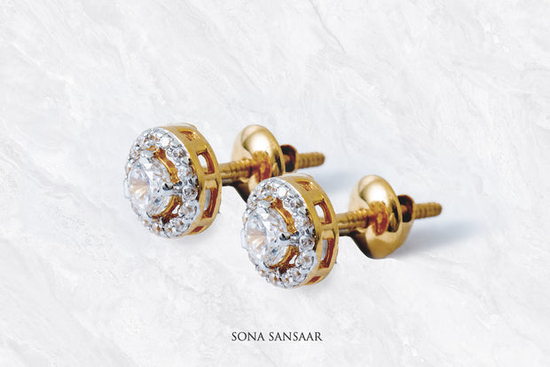 Glowstone Gold Pendant and Earring Set | Sona Sansaar