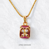 Thumbnail for Lalima Gold Pendant and Earring Set | Sona Sansaar