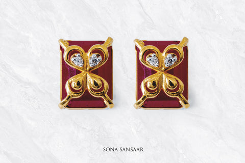 Lalima Gold Pendant and Earring Set | Sona Sansaar