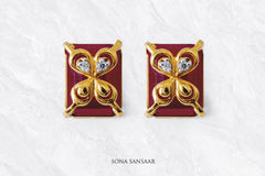 Lalima Gold Pendant and Earring Set | Sona Sansaar