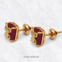 Thumbnail for Lalima Gold Pendant and Earring Set | Sona Sansaar