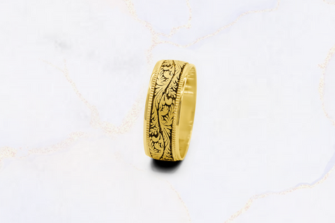 Greek Acanthus Leaves Gold Ring