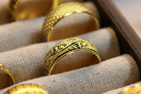 Greek Acanthus Leaves Gold Ring