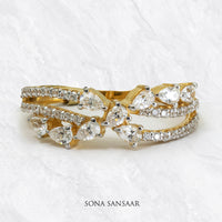 Thumbnail for Crystal Trails CZ Ring | Sona Sansaar