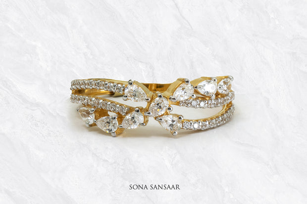 Crystal Trails CZ Ring | Sona Sansaar