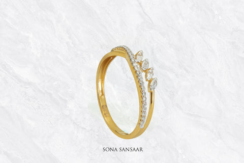 Leaves CZ Ring | Sona Sansaar