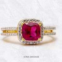 Thumbnail for Fuchsia Spark Ring | Sona Sansaar