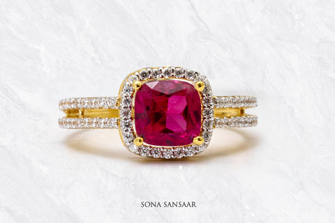 Fuchsia Spark Ring | Sona Sansaar