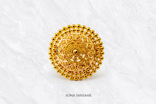 Suravya Gold Filigree Ring | Sona Sansaar