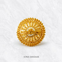 Thumbnail for Arkaara Gold Filigree Ring | Sona Sansaar