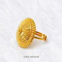 Thumbnail for Arkaara Gold Filigree Ring | Sona Sansaar