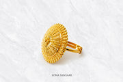 Arkaara Gold Filigree Ring | Sona Sansaar
