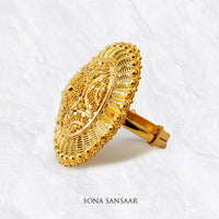 Thumbnail for Varnika Gold Filigree Ring | Sona Sansaar