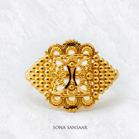 Thumbnail for Mandira Gold Filigree Ring | Sona Sansaar