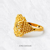 Thumbnail for Mandira Gold Filigree Ring | Sona Sansaar