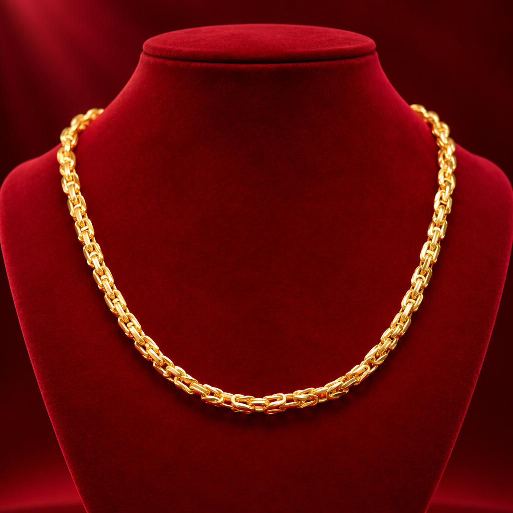 Gold Byzantine Double Link Chain