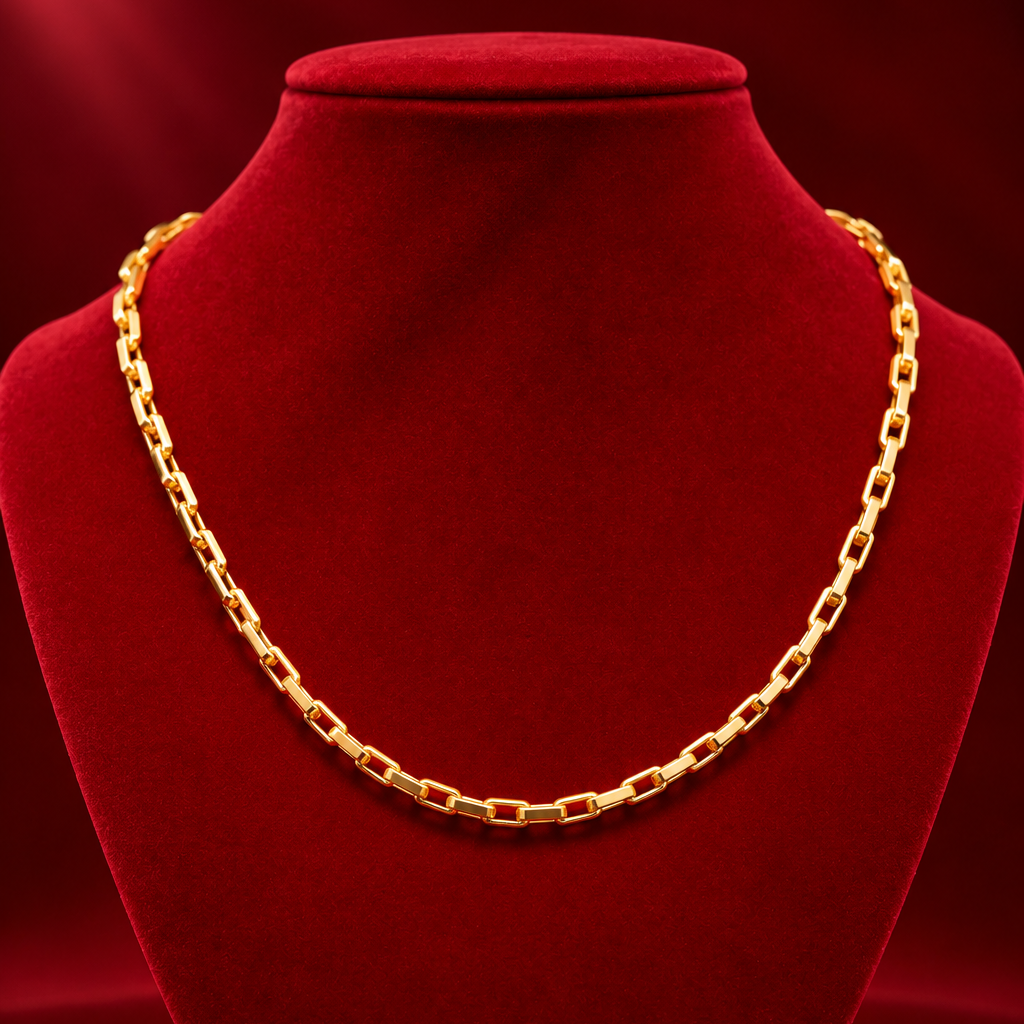 Gold Modern Box Link Italian Chain