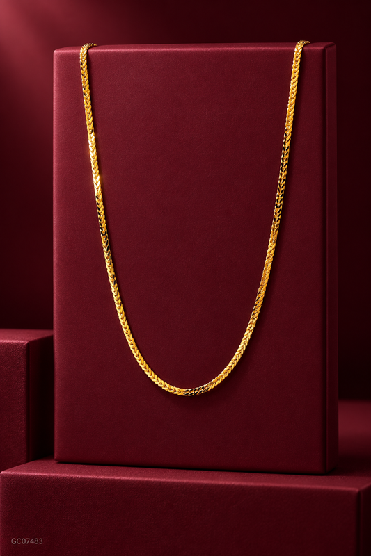 Gold Foxtail Chain Necklace