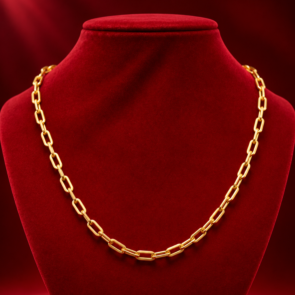 Gold Bold Italian Paperclip Chain