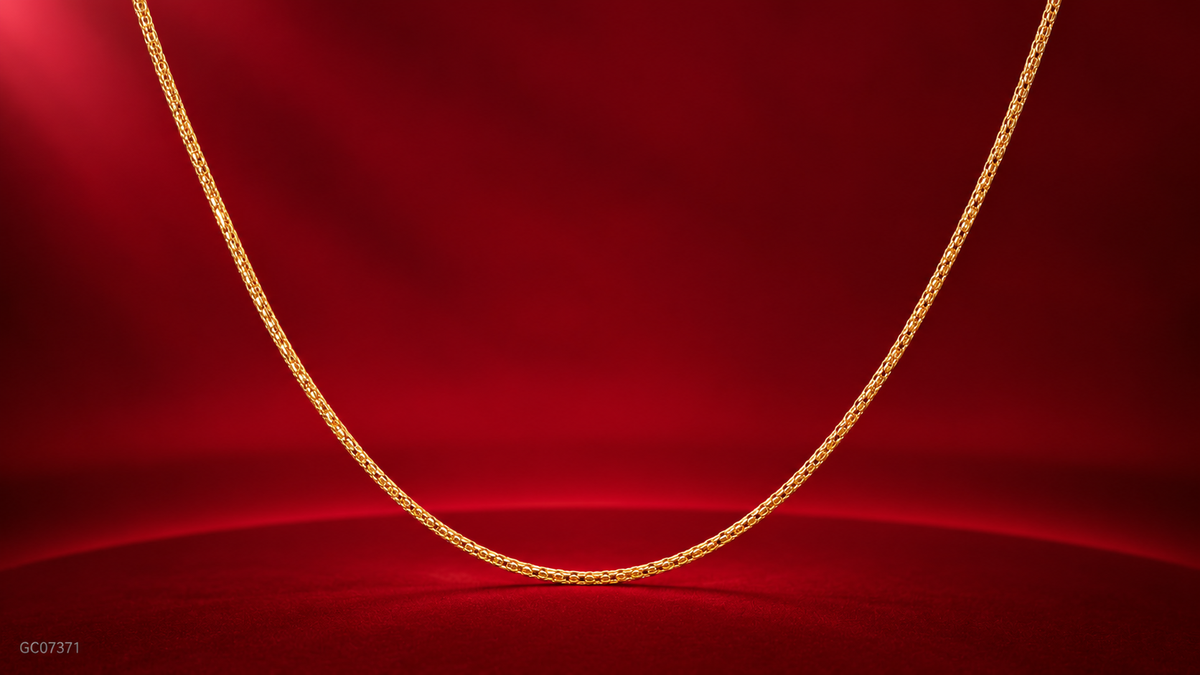 Gold Square Curb Link Chain