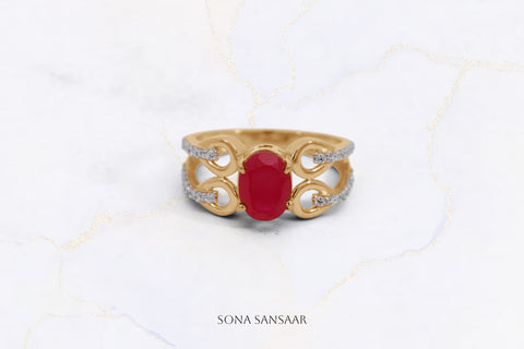 Swirl Blush Gold Ring | Sona Sansaar
