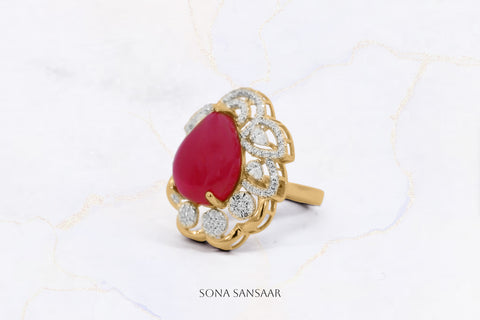 Floral Blossom Gold Ring | Sona Sansaar