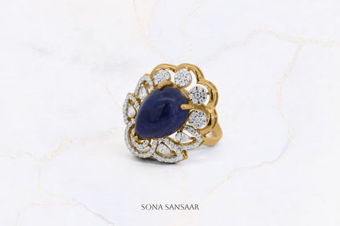 Midnight Sky Gold Ring | Sona Sansaar